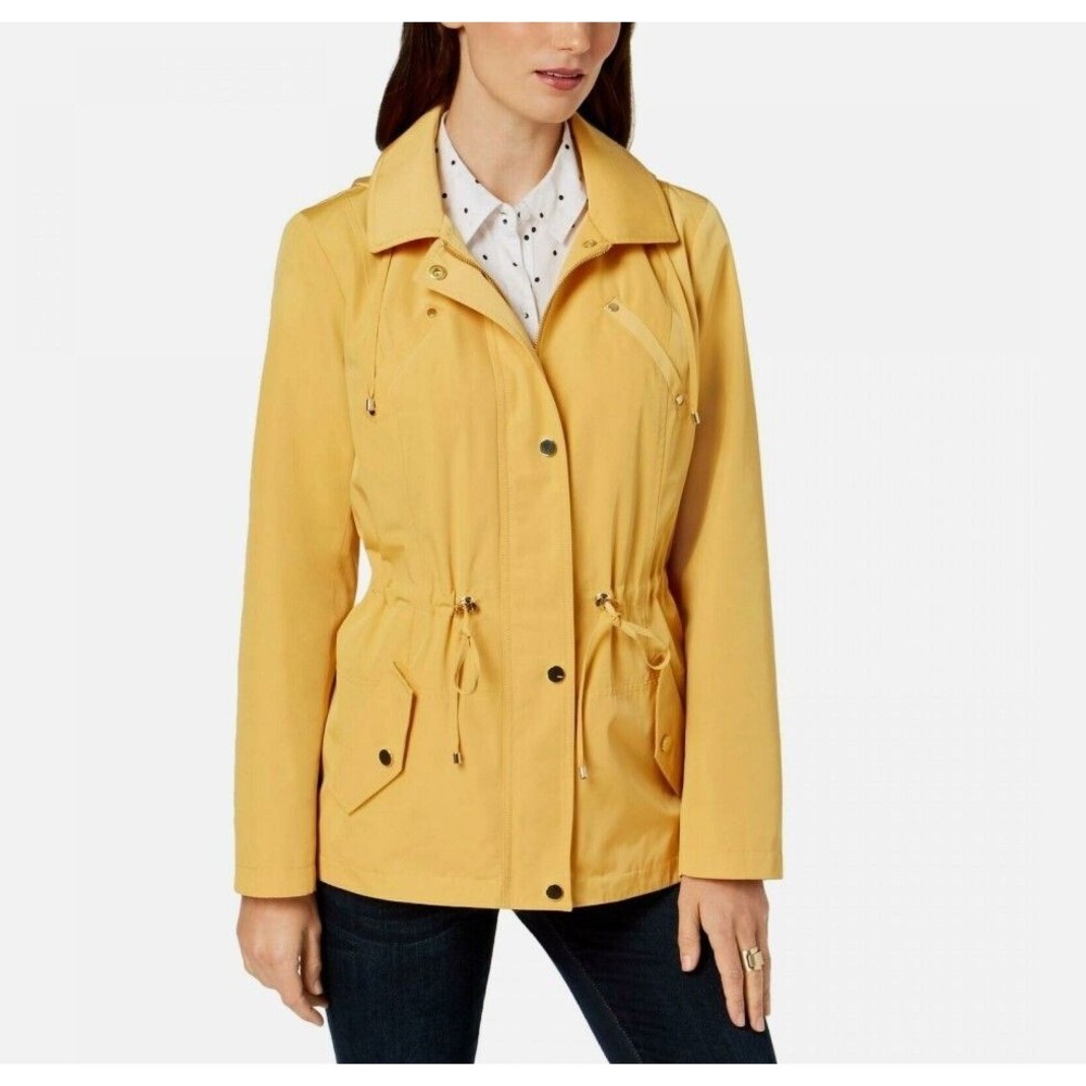 Charter Club Womens Small Honey Glaze Hooded Anorak Jacket NWT AA76